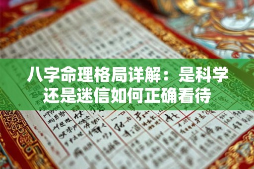 八字命理格局详解：是科学还是迷信如何正确看待