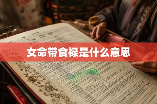 女命带食禄是什么意思
