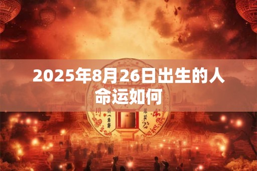 2025年8月26日出生的人命运如何