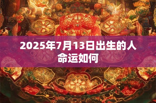 2025年7月13日出生的人命运如何