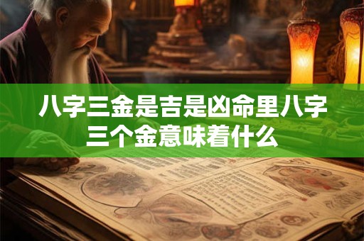 八字三金是吉是凶命里八字三个金意味着什么