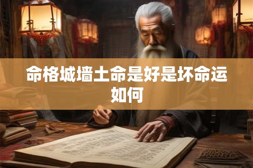 命格城墙土命是好是坏命运如何