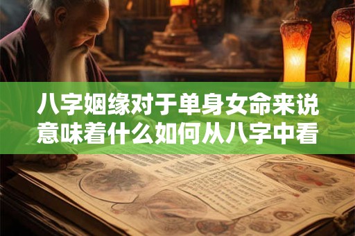 八字姻缘对于单身女命来说意味着什么如何从八字中看出姻缘信息