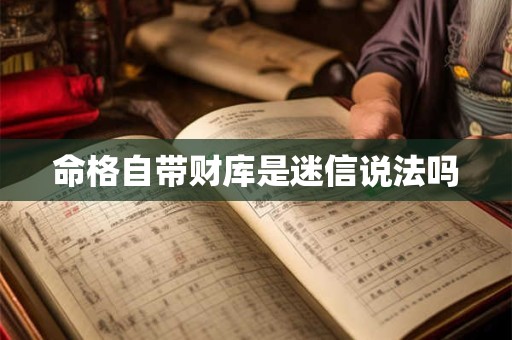 命格自带财库是迷信说法吗
