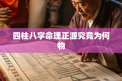 四柱八字命理正源究竟为何物
