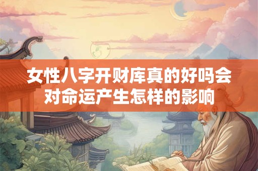 女性八字开财库真的好吗会对命运产生怎样的影响
