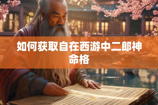 如何获取自在西游中二郎神命格