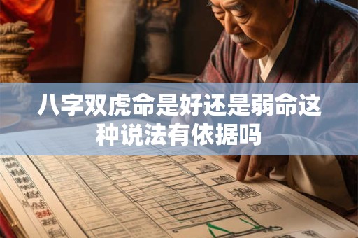 八字双虎命是好还是弱命这种说法有依据吗