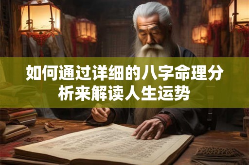 如何通过详细的八字命理分析来解读人生运势