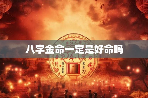八字金命一定是好命吗