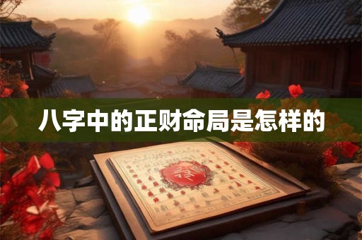 八字中的正财命局是怎样的