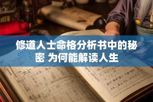 修道人士命格分析书中的秘密 为何能解读人生