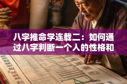 八字推命学连载二：如何通过八字判断一个人的性格和命运