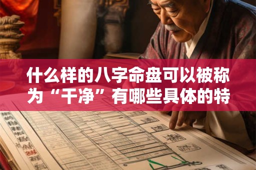 什么样的八字命盘可以被称为“干净”有哪些具体的特征或表现