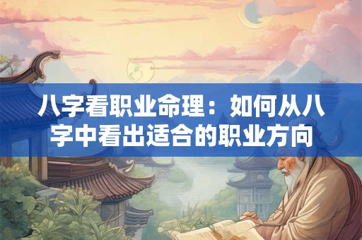 八字看职业命理：如何从八字中看出适合的职业方向