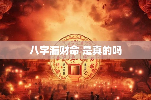 八字漏财命 是真的吗