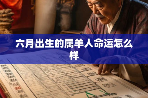 六月出生的属羊人命运怎么样