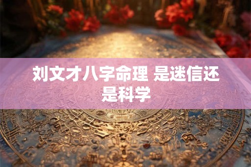 刘文才八字命理 是迷信还是科学
