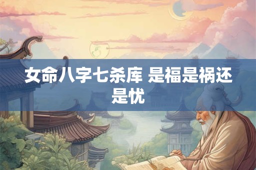 女命八字七杀库 是福是祸还是忧