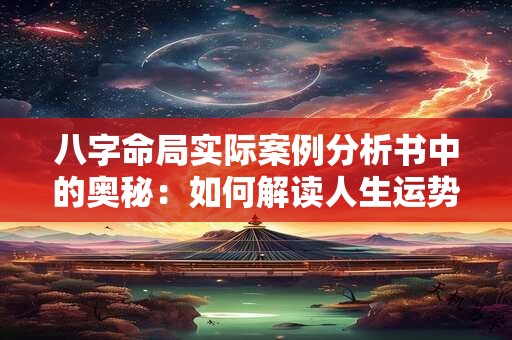八字命局实际案例分析书中的奥秘：如何解读人生运势