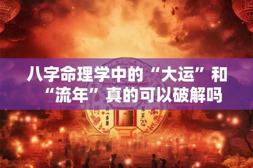八字命理学中的“大运”和“流年”真的可以破解吗
