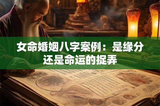 女命婚姻八字案例：是缘分还是命运的捉弄