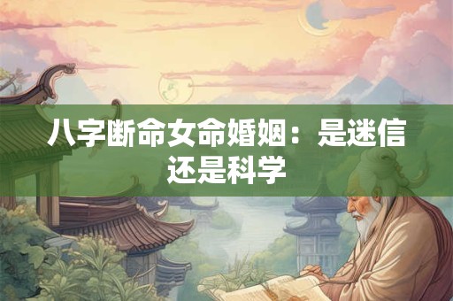 八字断命女命婚姻：是迷信还是科学