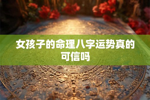 女孩子的命理八字运势真的可信吗