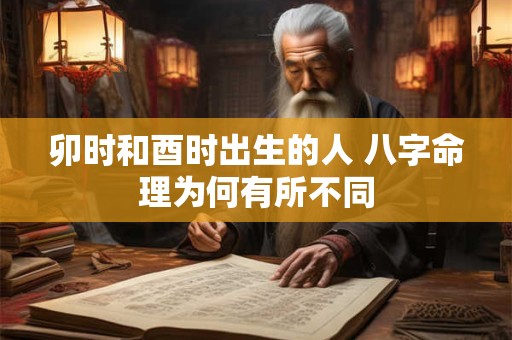 卯时和酉时出生的人 八字命理为何有所不同