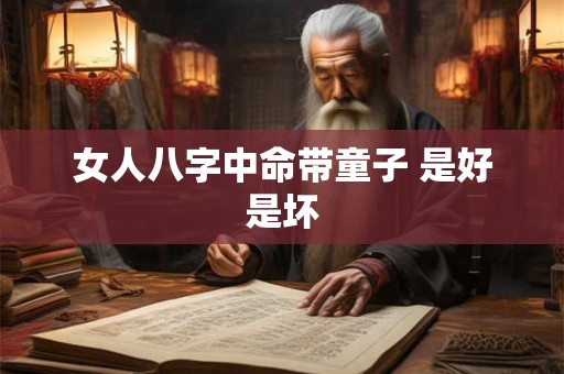 女人八字中命带童子 是好是坏
