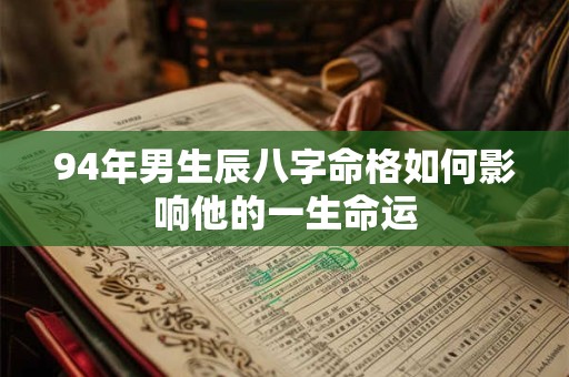 94年男生辰八字命格如何影响他的一生命运