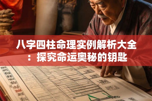 八字四柱命理实例解析大全：探究命运奥秘的钥匙