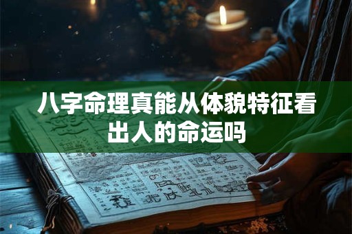 八字命理真能从体貌特征看出人的命运吗