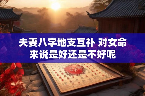 夫妻八字地支互补 对女命来说是好还是不好呢