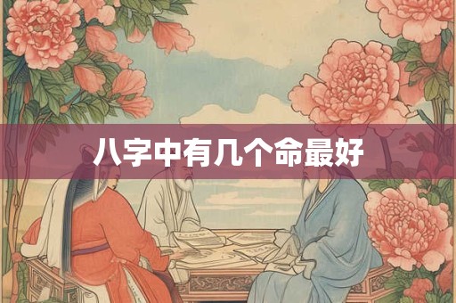 八字中有几个命最好