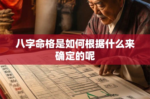 八字命格是如何根据什么来确定的呢