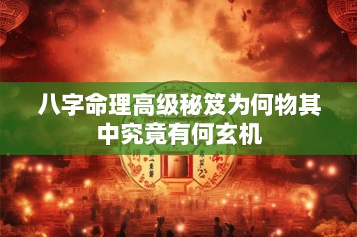 八字命理高级秘笈为何物其中究竟有何玄机