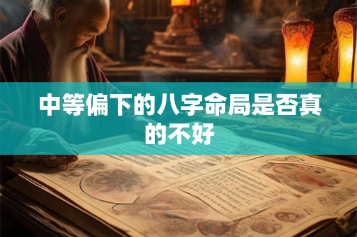 中等偏下的八字命局是否真的不好