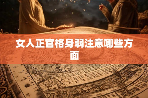 女人正官格身弱注意哪些方面
