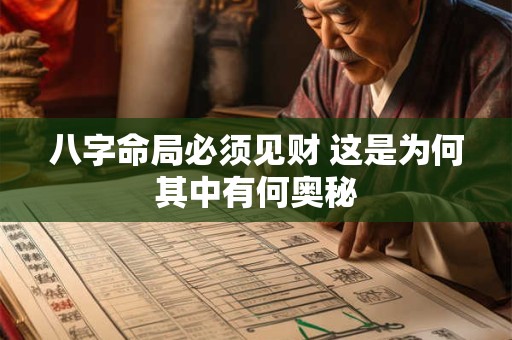 八字命局必须见财 这是为何其中有何奥秘