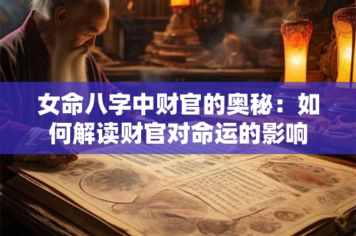 女命八字中财官的奥秘：如何解读财官对命运的影响