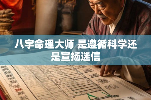 八字命理大师 是遵循科学还是宣扬迷信