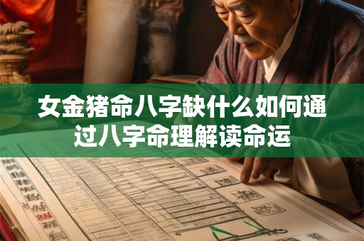 女金猪命八字缺什么如何通过八字命理解读命运