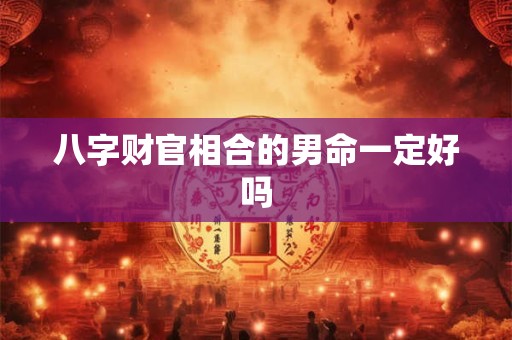 八字财官相合的男命一定好吗