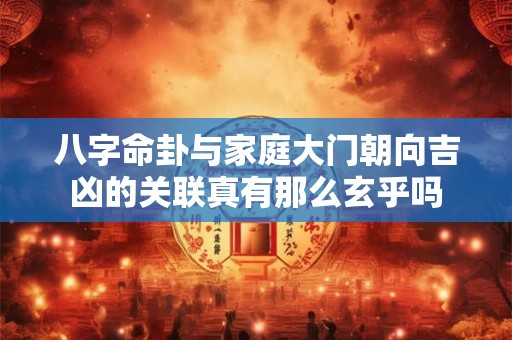 八字命卦与家庭大门朝向吉凶的关联真有那么玄乎吗