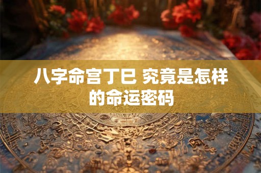 八字命宫丁巳 究竟是怎样的命运密码