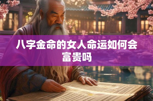 八字金命的女人命运如何会富贵吗
