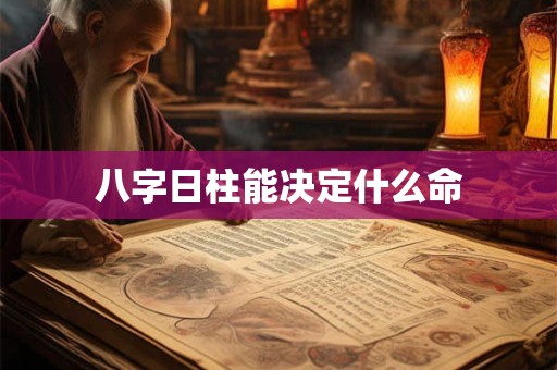 八字日柱能决定什么命