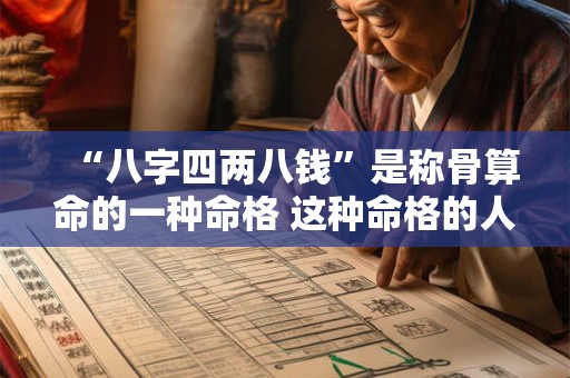 “八字四两八钱”是称骨算命的一种命格 这种命格的人命运如何