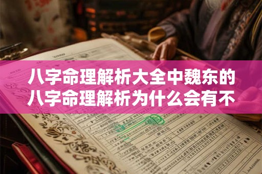 八字命理解析大全中魏东的八字命理解析为什么会有不同的版本